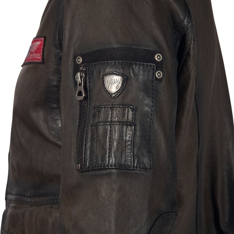 Geaca de Piele Naturala Barbati Gipsy Maro Antic GBGismo LAKAV – IMBRACAMINTE