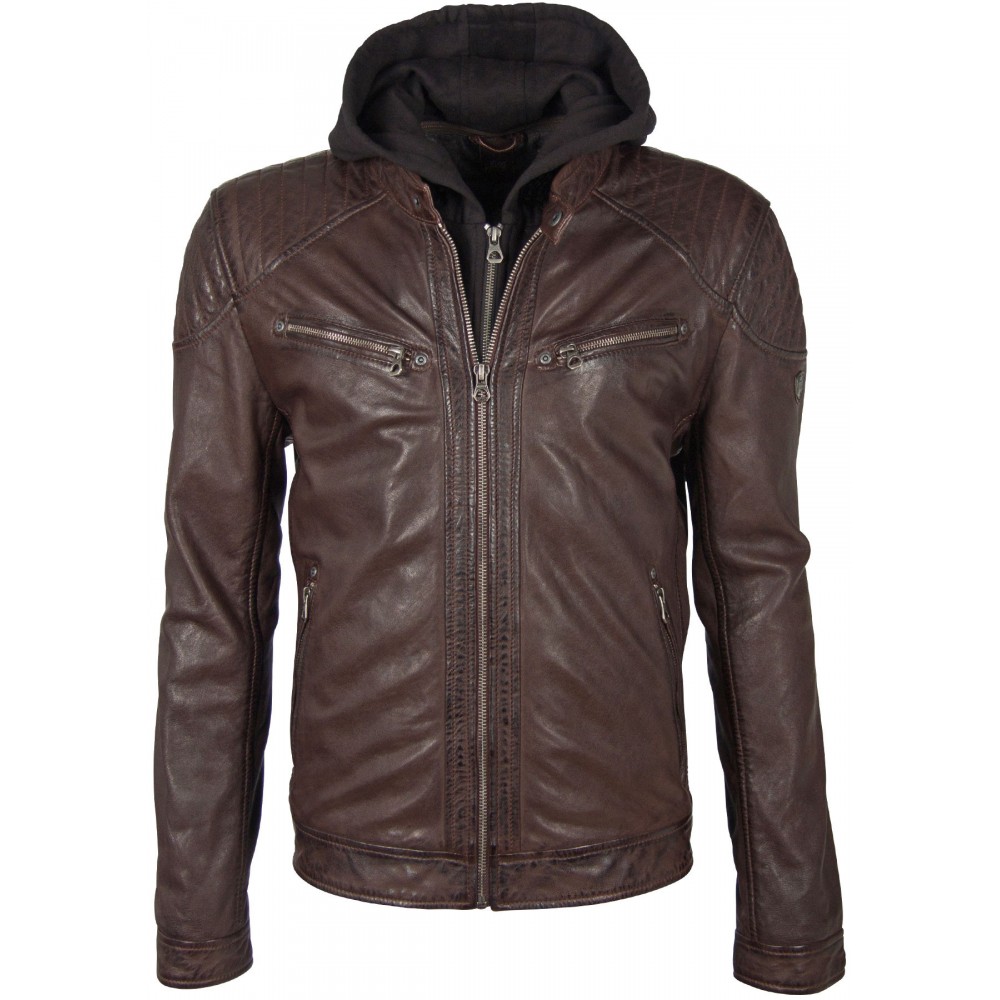 Geaca de Piele Naturala Barbati Gipsy Maro Inchis GBGorey 2 LASANV Geaca de Piele Naturala Barbati Gipsy Maro Inchis GBGorey 2 LASANV - readytowear.ro