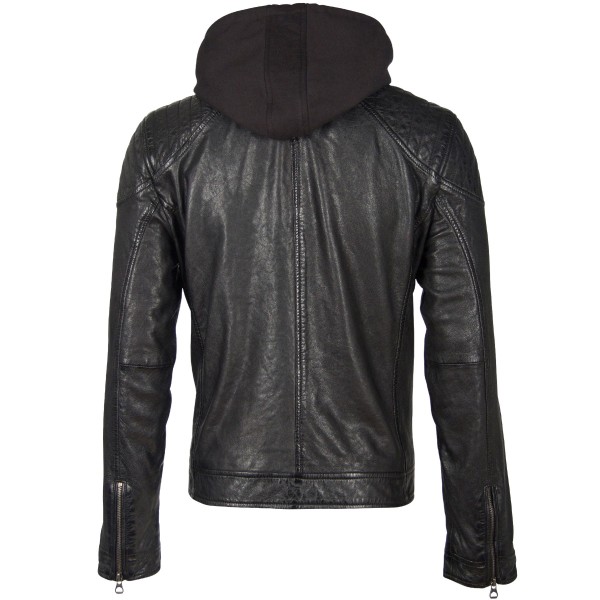Geaca de Piele Naturala Barbati Gipsy Neagra GBGorey 2 LASANV – IMBRACAMINTE — fotografia 2