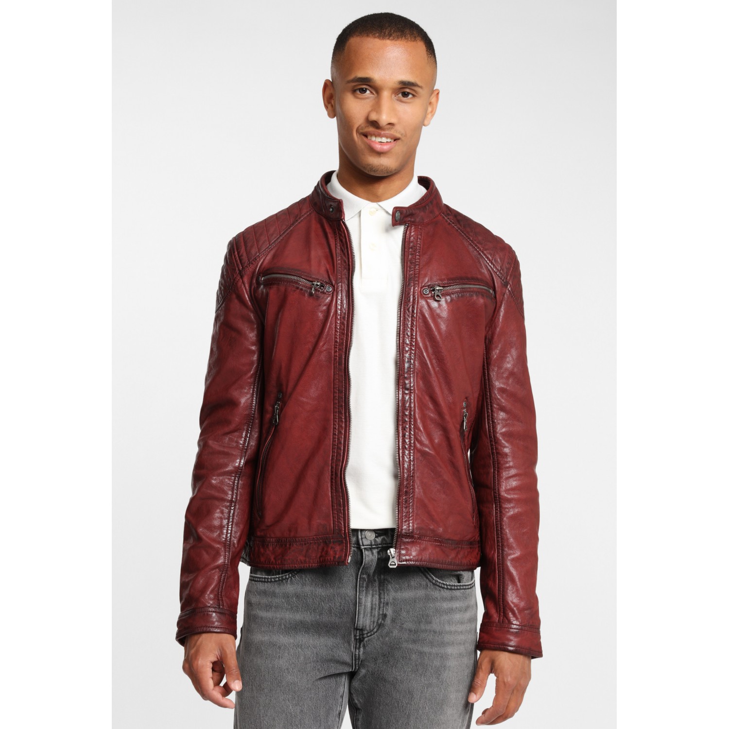 Geaca de Piele Naturala Barbati Gipsy Visinie GBGorey 2 LASANV – IMBRACAMINTE