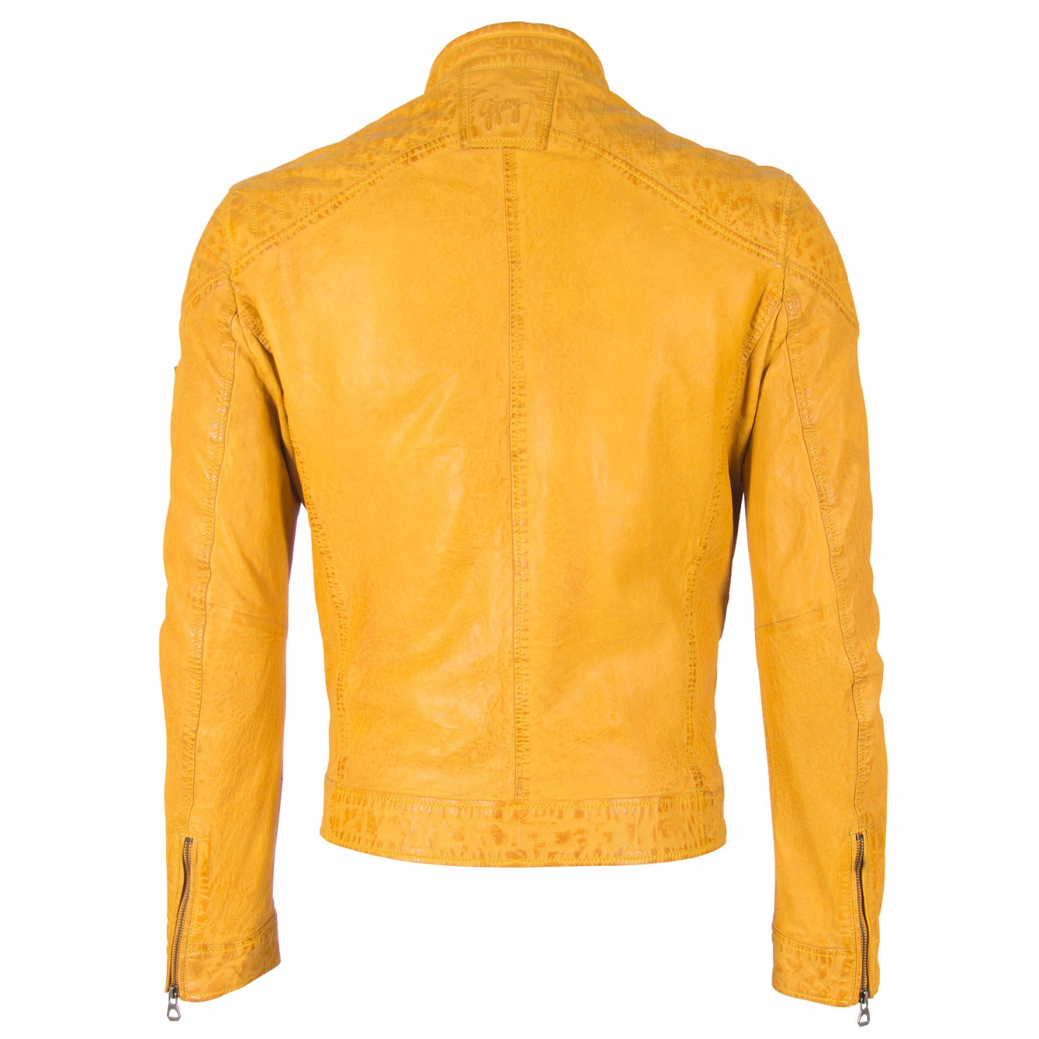 Geaca de Piele Naturala Barbati Gipsy Galbena GBGorey LAGAV – IMBRACAMINTE