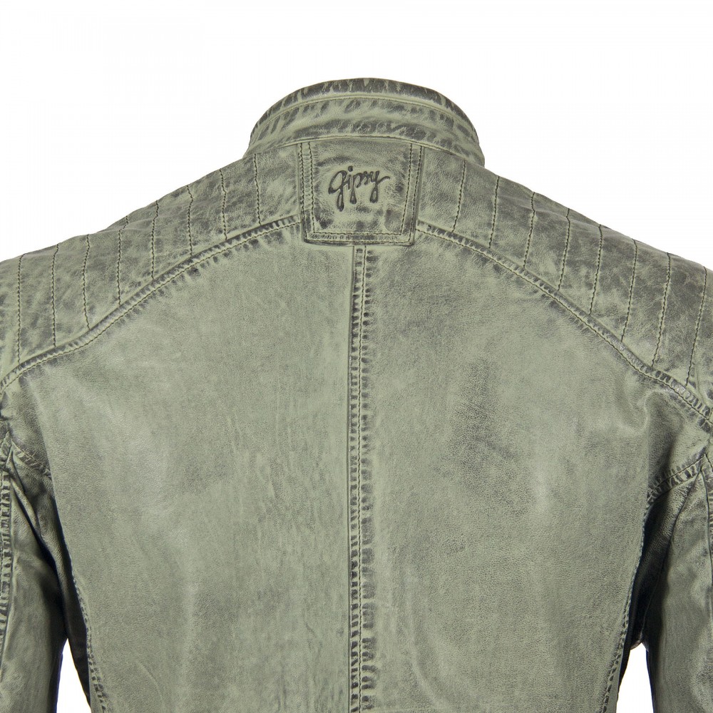 Geaca de Piele Naturala Barbati Gipsy Verde Deschis GBGorey LAGAV Geaca de Piele Naturala Barbati Gipsy Verde Deschis GBGorey LAGAV - readytowear.ro