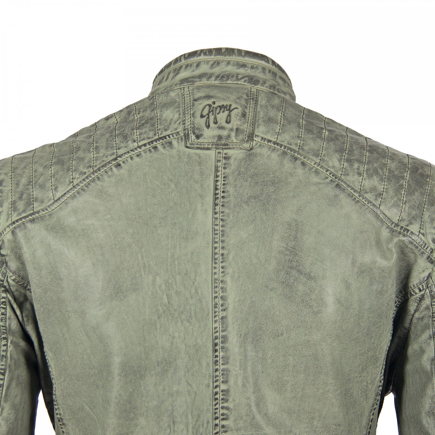 Geaca de Piele Naturala Barbati Gipsy Verde Deschis GBGorey LAGAV – IMBRACAMINTE