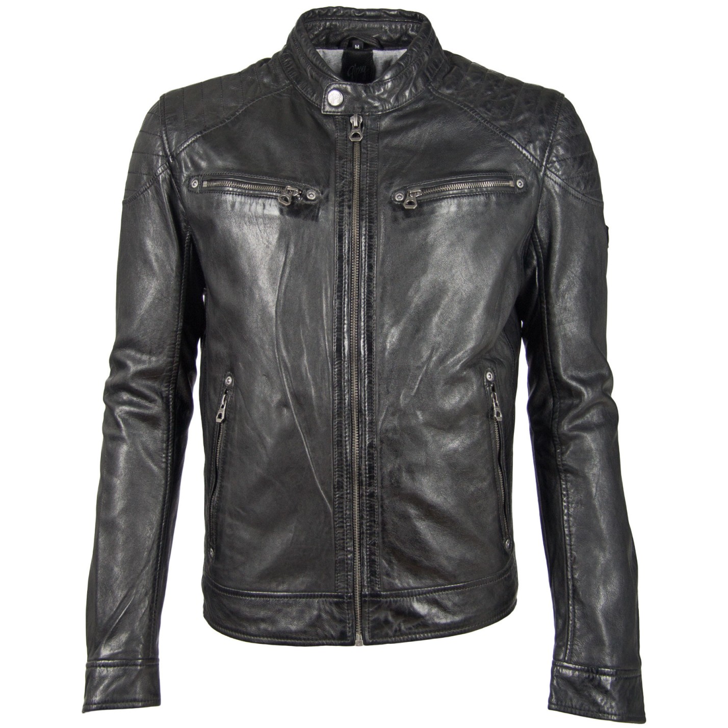 Geaca de Piele Naturala Barbati Gipsy Neagra GBGorey LAGAV – IMBRACAMINTE