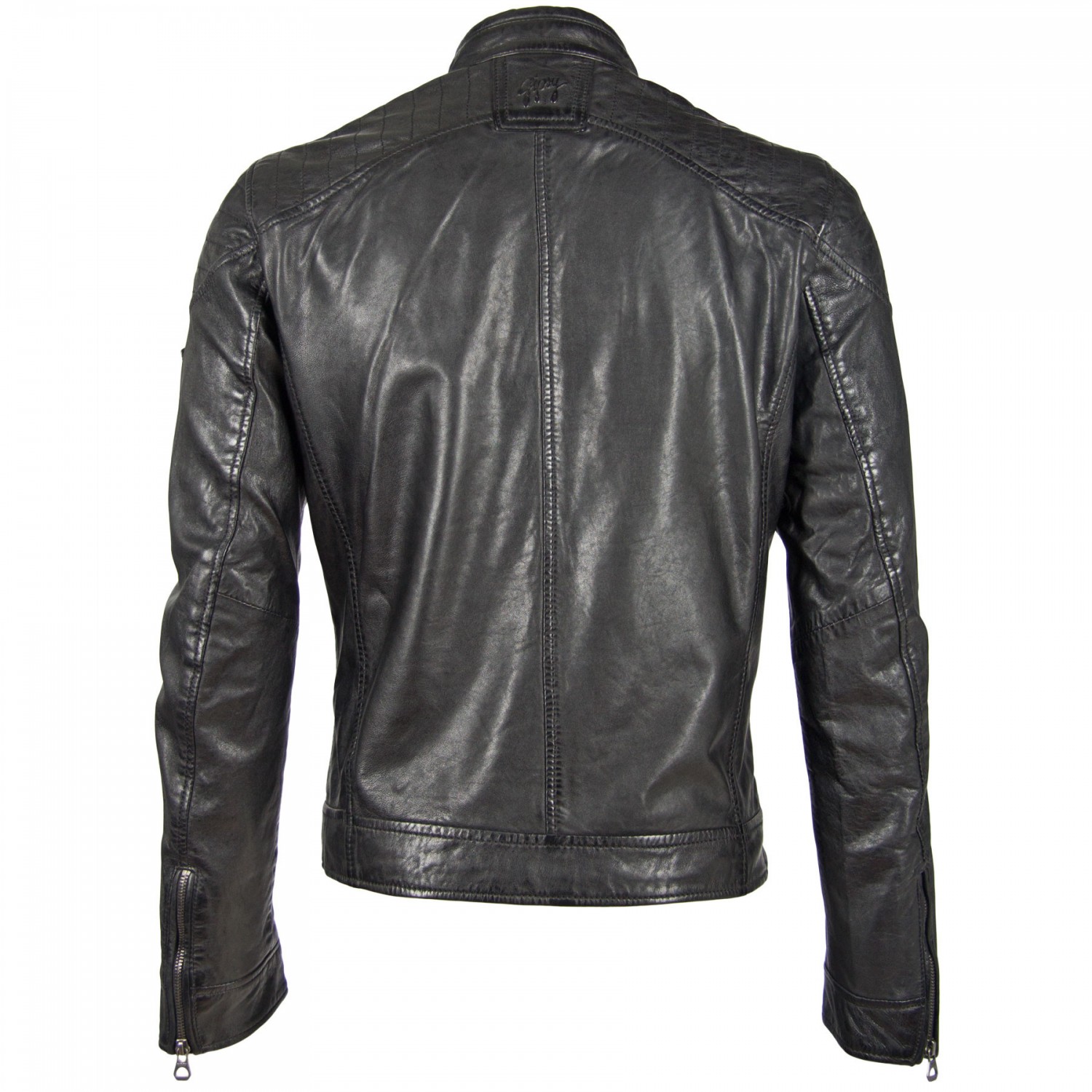 Geaca de Piele Naturala Barbati Gipsy Neagra GBGorey LAGAV – IMBRACAMINTE