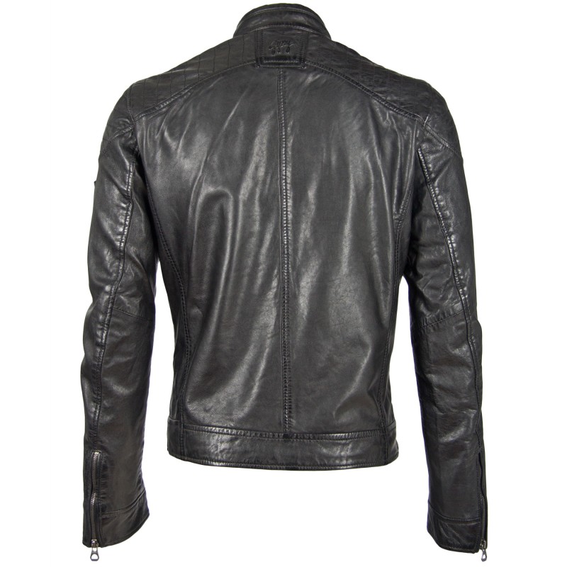 Geaca de Piele Naturala Barbati Gipsy Neagra GBGorey LAGAV – IMBRACAMINTE