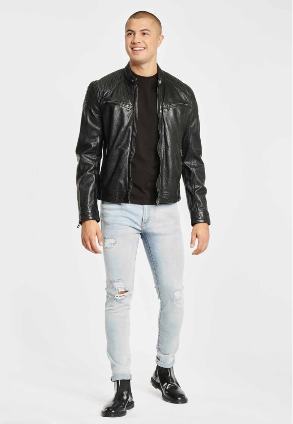 Geaca de Piele Naturala Barbati Gipsy Neagra GBGorey LAGAV – IMBRACAMINTE — fotografia 3