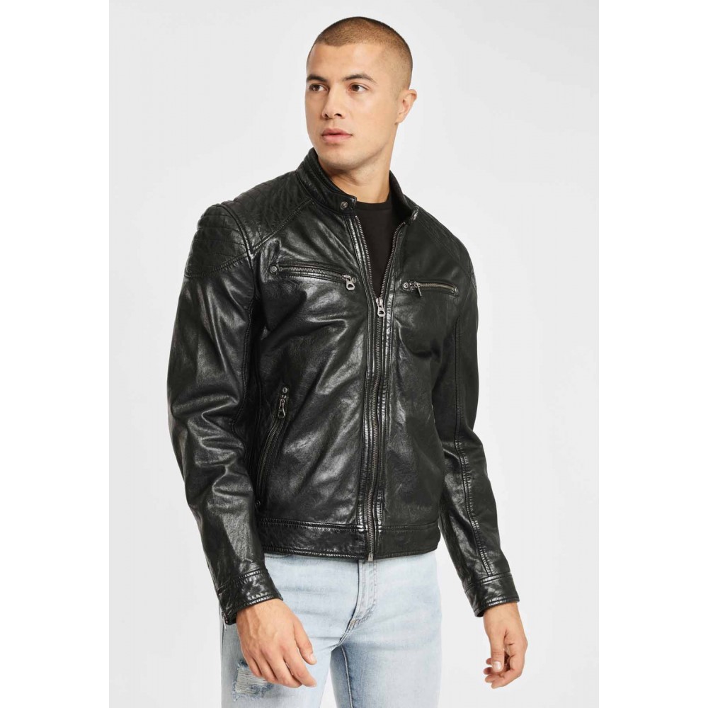 Geaca de Piele Naturala Barbati Gipsy Neagra GBGorey LAGAV Geaca de Piele Naturala Barbati Gipsy Neagra GBGorey LAGAV - readytowear.ro