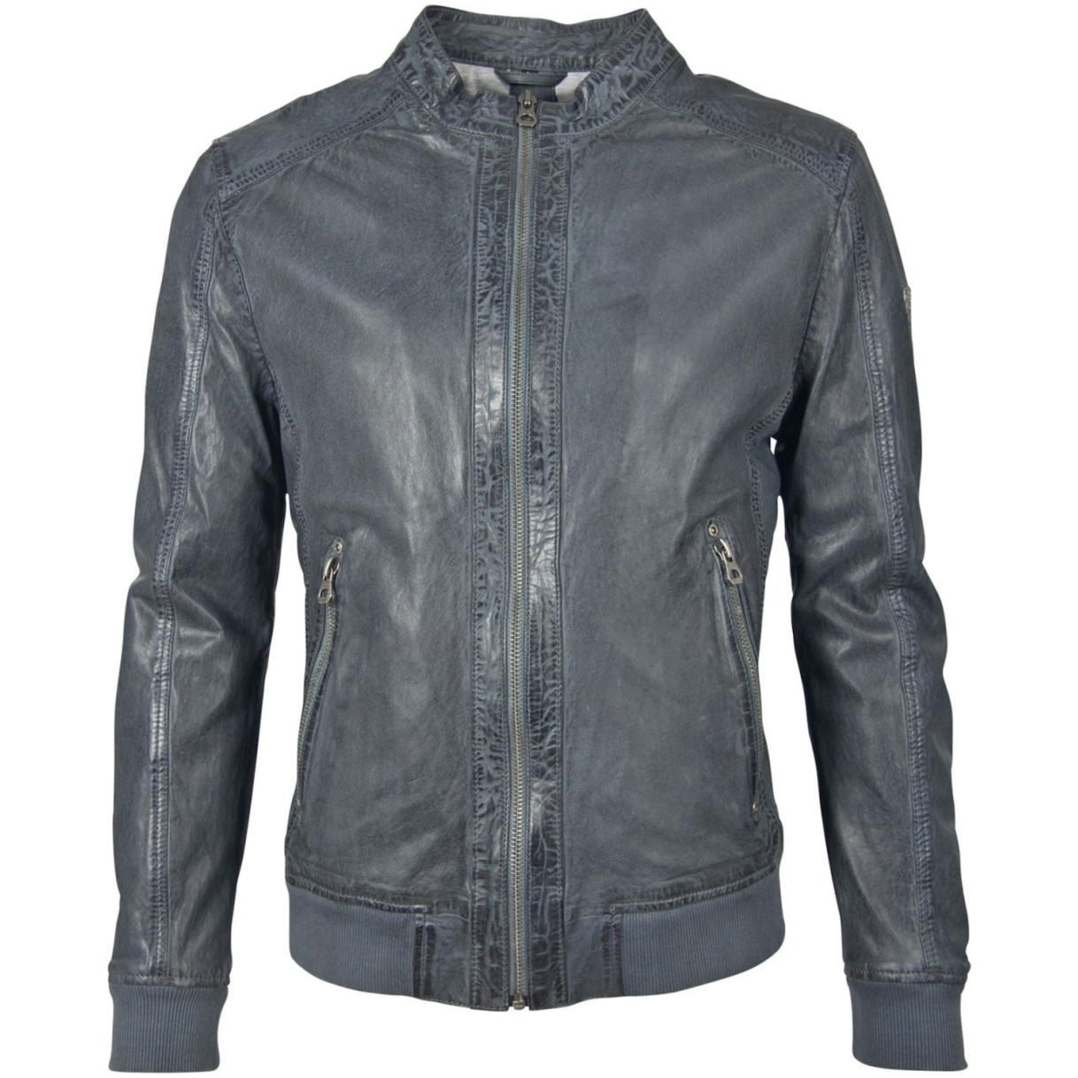 Geaca de Piele Naturala Barbati Gipsy Bleumarin GBGrahan LDRV – IMBRACAMINTE