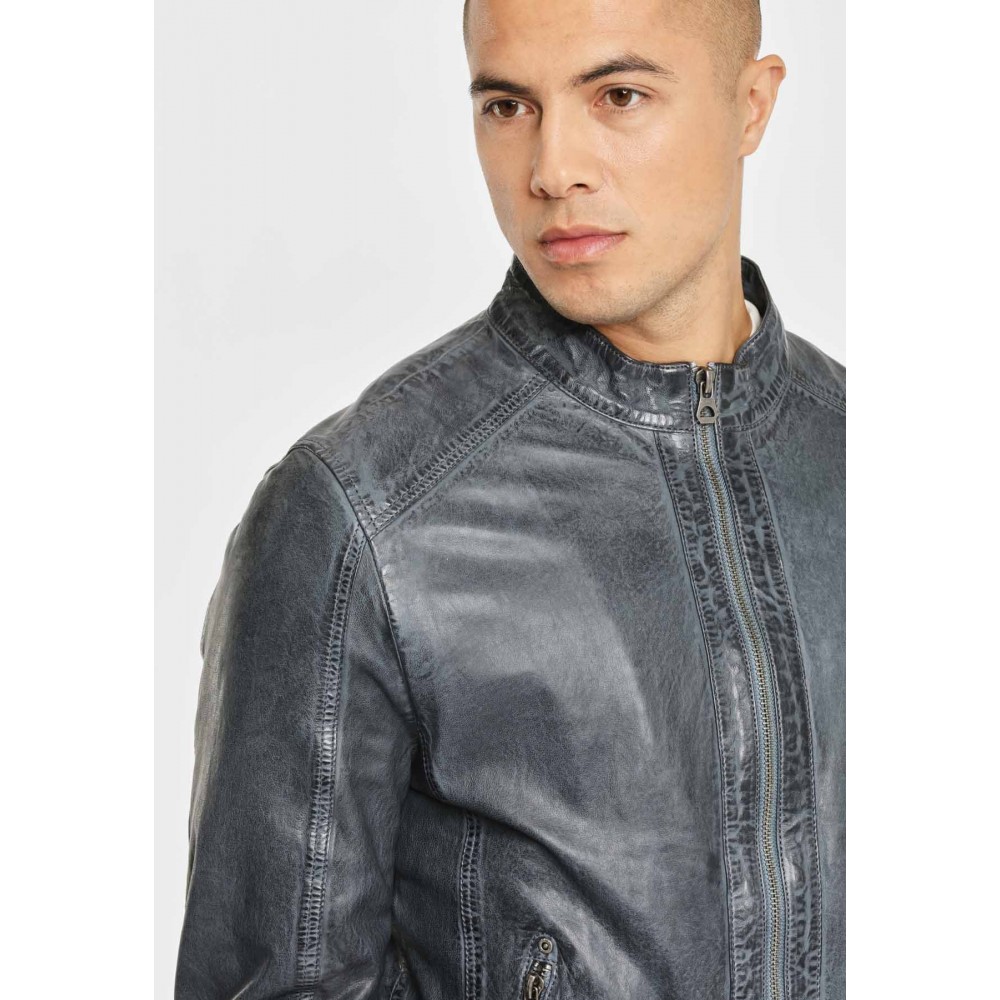 Geaca de Piele Naturala Barbati Gipsy Bleumarin GBGrahan LDRV Geaca de Piele Naturala Barbati Gipsy Bleumarin GBGrahan LDRV - readytowear.ro
