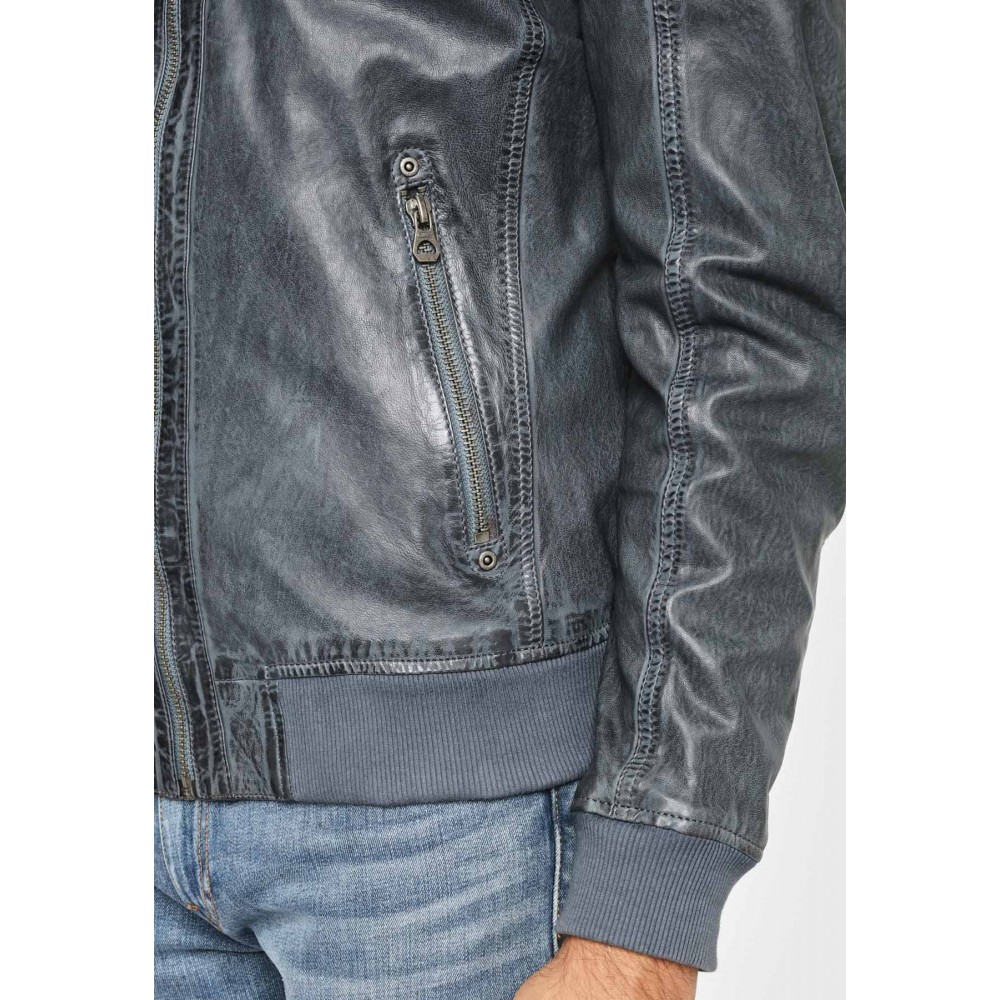 Geaca de Piele Naturala Barbati Gipsy Bleumarin GBGrahan LDRV Geaca de Piele Naturala Barbati Gipsy Bleumarin GBGrahan LDRV - readytowear.ro