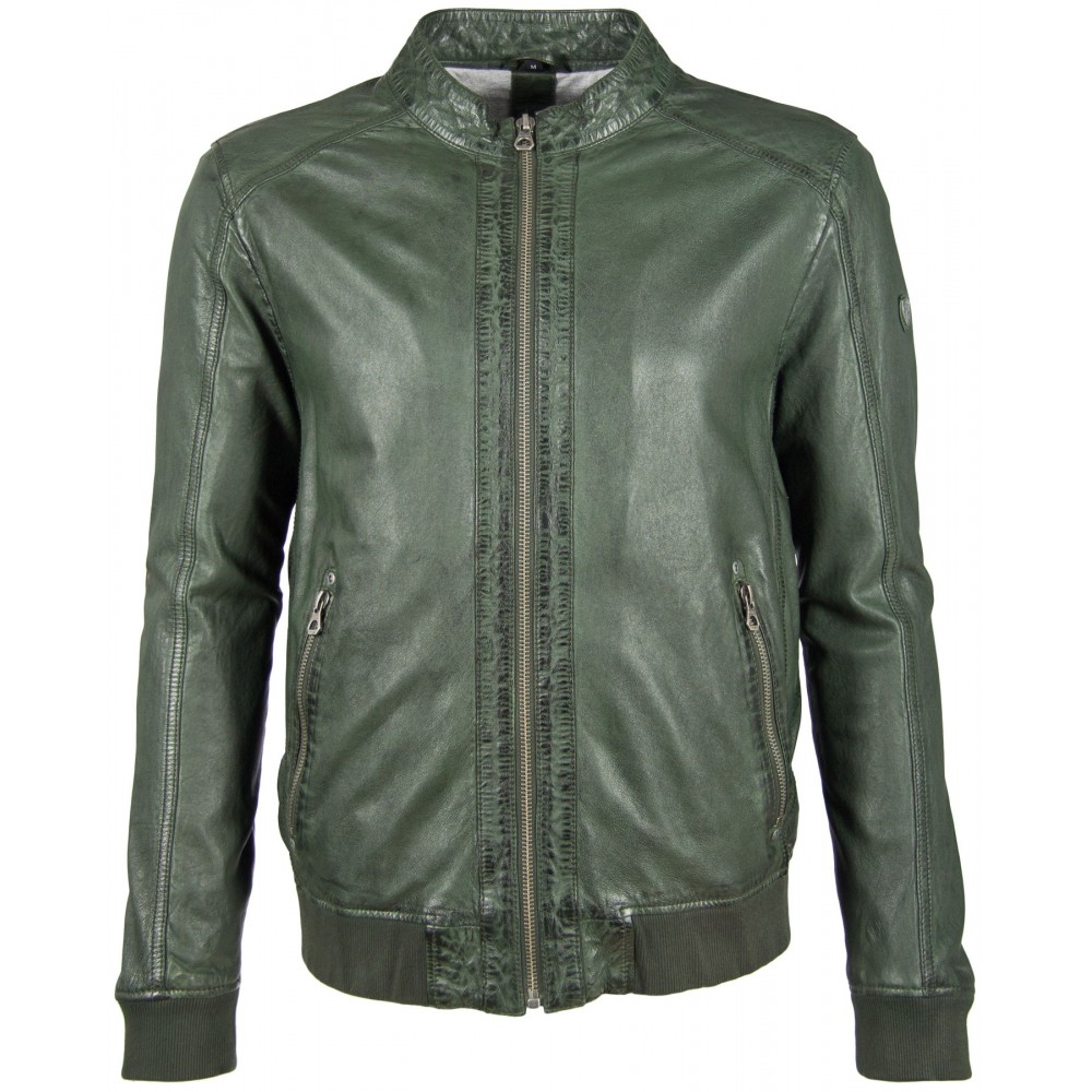 Geaca de Piele Naturala Barbati Gipsy Verde Inchis GBGrahan LDRV Geaca de Piele Naturala Barbati Gipsy Verde Inchis GBGrahan LDRV - readytowear.ro