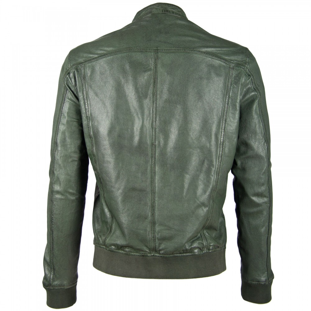 Geaca de Piele Naturala Barbati Gipsy Verde Inchis GBGrahan LDRV Geaca de Piele Naturala Barbati Gipsy Verde Inchis GBGrahan LDRV - readytowear.ro