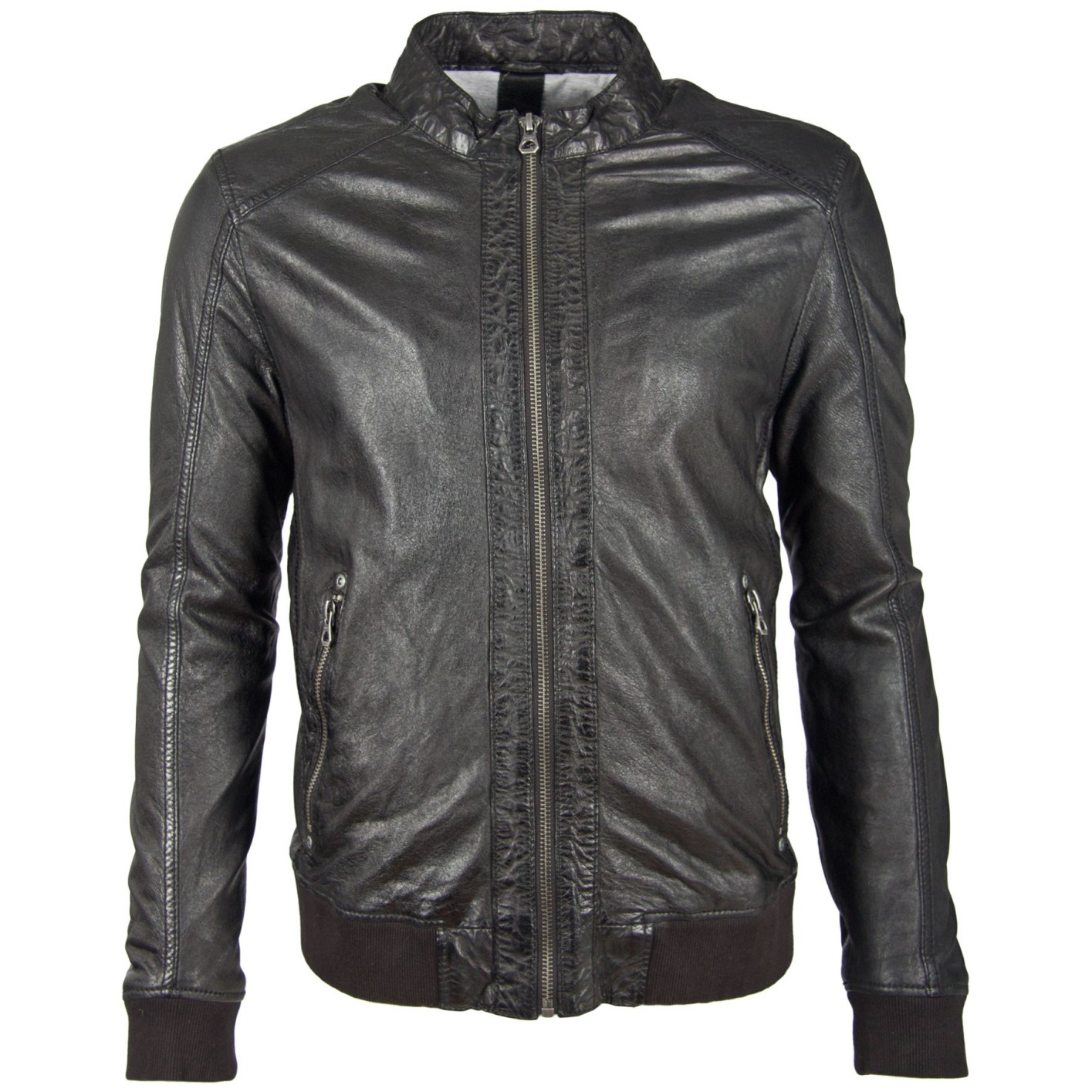 Geaca de Piele Barbati Gipsy Neagra GBGrahan – Black Friday