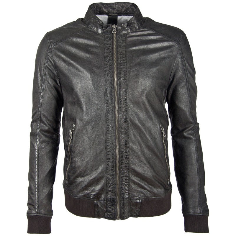 Geaca de Piele Barbati Gipsy Neagra GBGrahan – IMBRACAMINTE