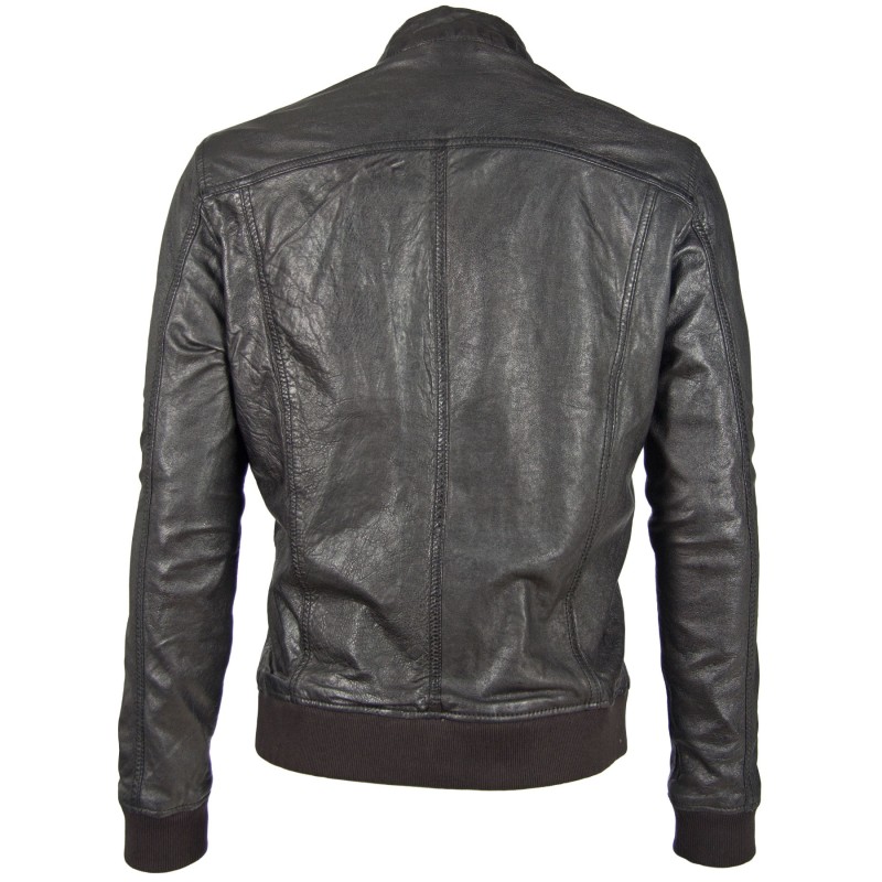 Geaca de Piele Barbati Gipsy Neagra GBGrahan – IMBRACAMINTE