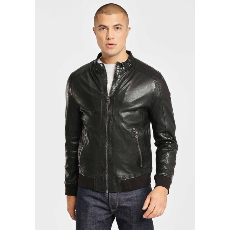 Geaca de Piele Barbati Gipsy Neagra GBGrahan – IMBRACAMINTE