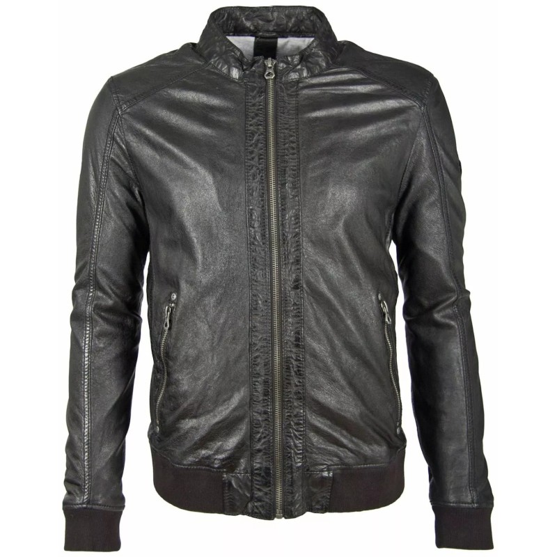 Geaca de Piele Barbati Gipsy Neagra GBGrahan – IMBRACAMINTE