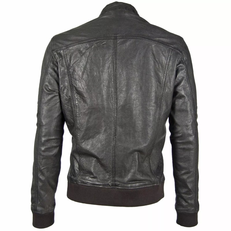 Geaca de Piele Barbati Gipsy Neagra GBGrahan – IMBRACAMINTE