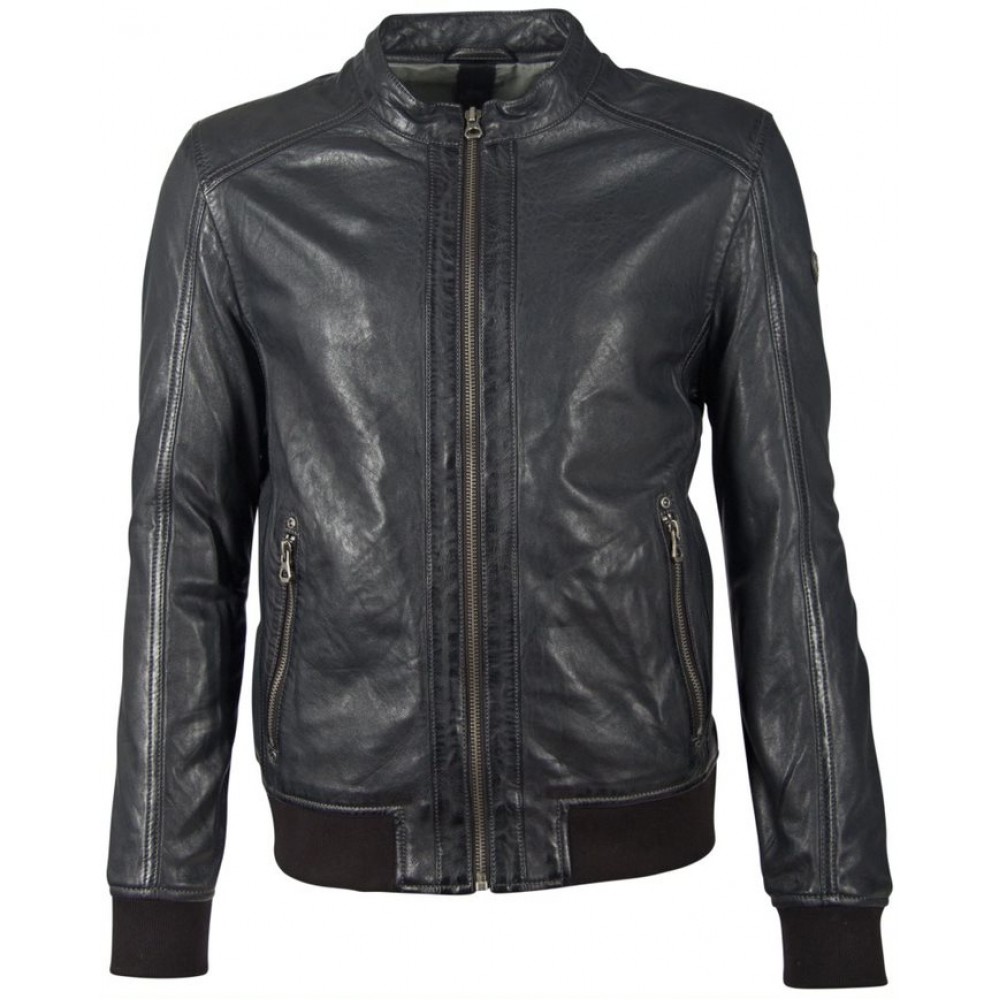 Geaca de Piele Barbati Gipsy Negru/Bleumarin GBGrahan Geaca de Piele Barbati Gipsy Negru/Bleumarin GBGrahan - readytowear.ro