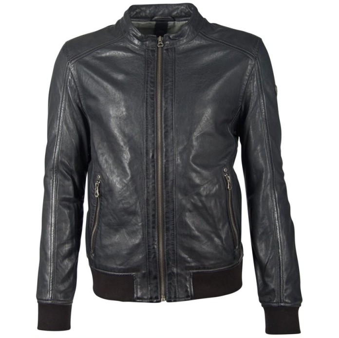 Geaca de Piele Barbati Gipsy Negru/Bleumarin GBGrahan – Black Friday