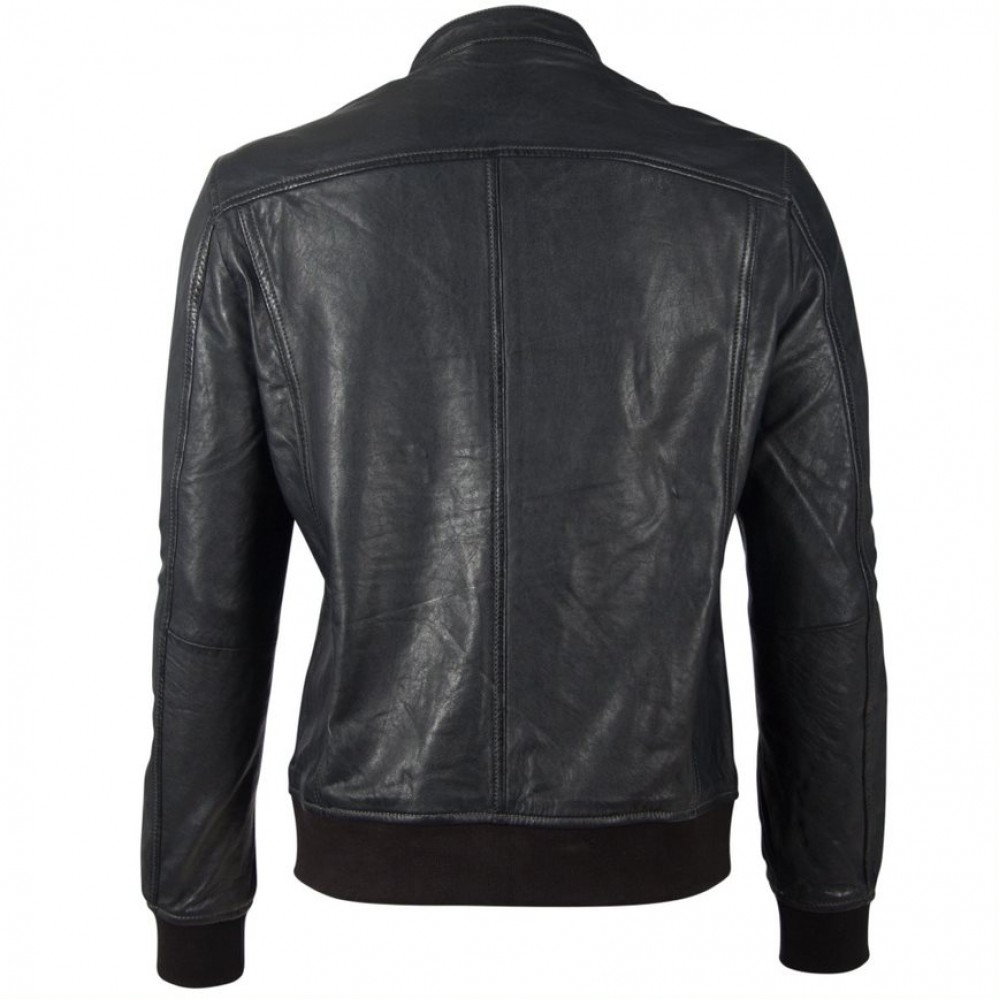 Geaca de Piele Barbati Gipsy Negru/Bleumarin GBGrahan Geaca de Piele Barbati Gipsy Negru/Bleumarin GBGrahan - readytowear.ro