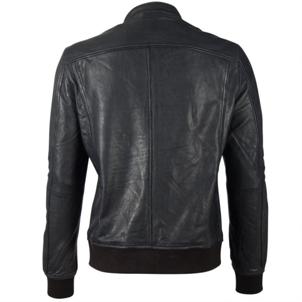 Geaca de Piele Barbati Gipsy Negru/Bleumarin GBGrahan – Black Friday — fotografia 2