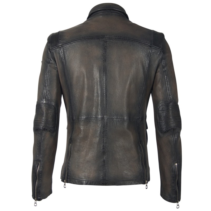 Geaca Lunga de Piele Naturala Barbati Gipsy Maro Antic GBJarth SF LAKAV – IMBRACAMINTE