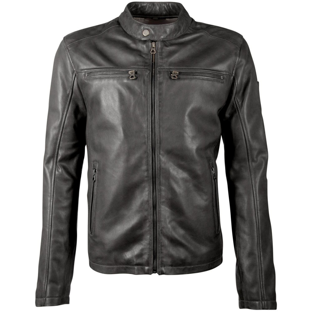 Geaca de Piele Barbati Gipsy Neagra GBJon LANIV geci de piele - readytowear.ro