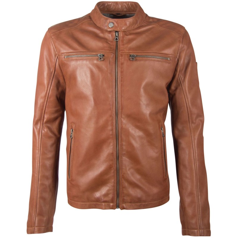Geaca de Piele Naturala Barbati Gipsy Coniac GBJon LANIV – IMBRACAMINTE