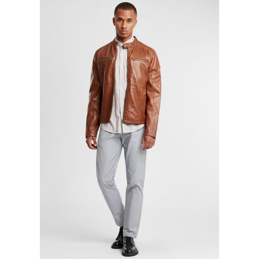 Geaca de Piele Naturala Barbati Gipsy Coniac GBJon LANIV – IMBRACAMINTE