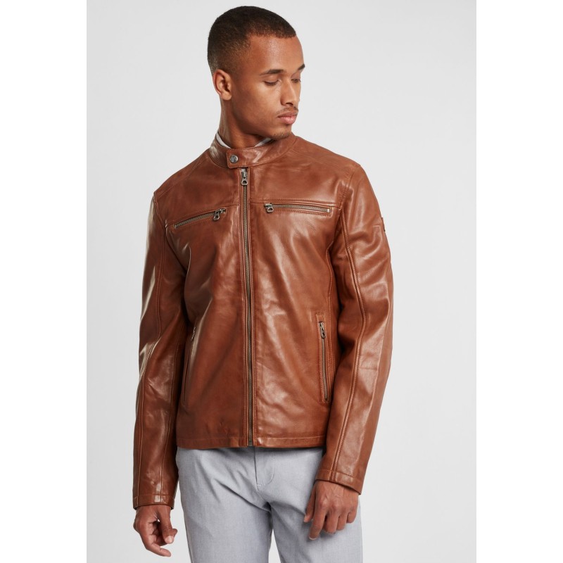 Geaca de Piele Naturala Barbati Gipsy Coniac GBJon LANIV – IMBRACAMINTE