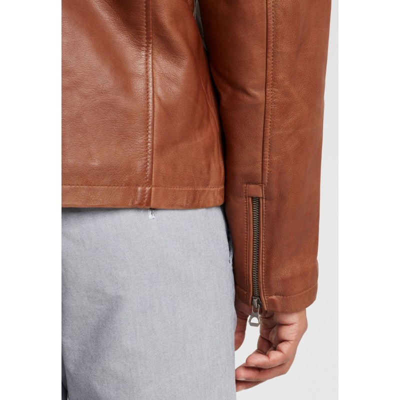 Geaca de Piele Naturala Barbati Gipsy Coniac GBJon LANIV – IMBRACAMINTE