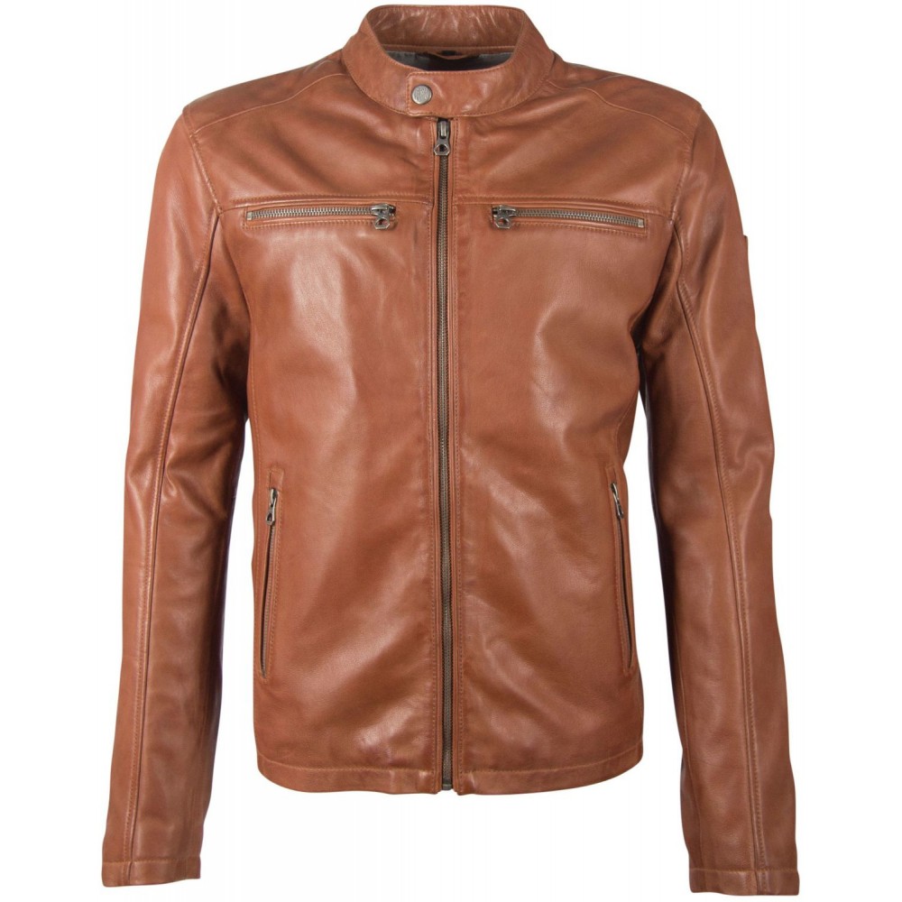 Geaca de Piele Naturala Barbati Gipsy Coniac GBJon LANIV - readytowear