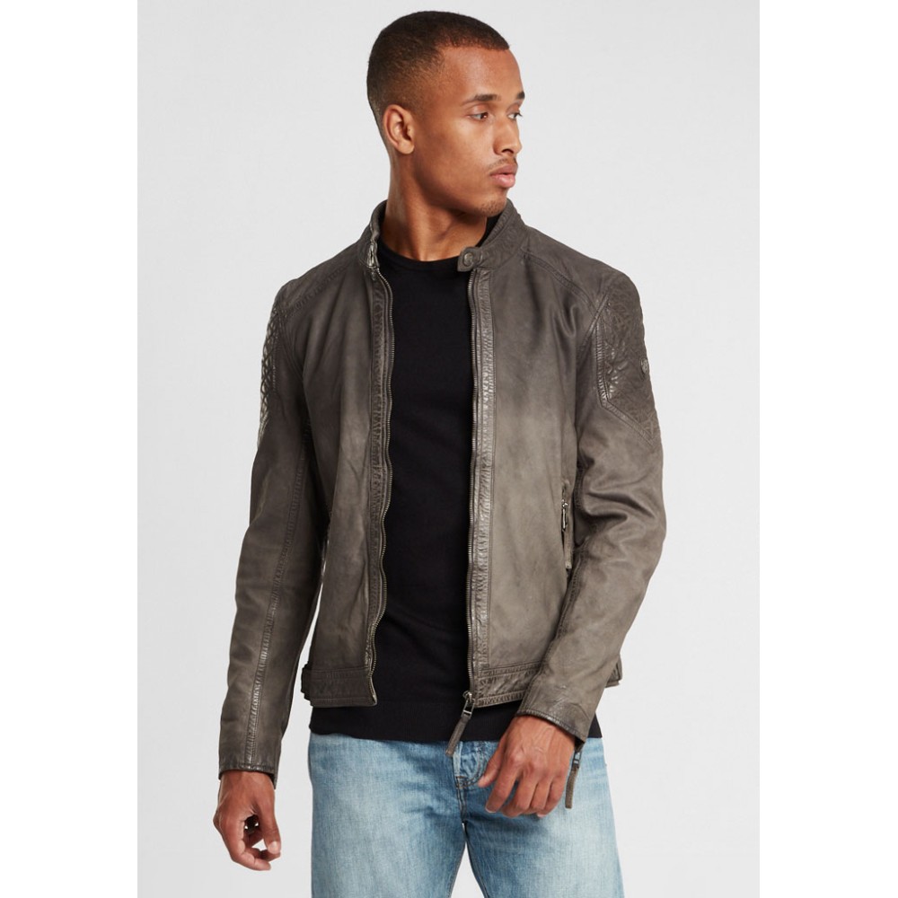 Geaca de Piele Barbati Gipsy Antracit GBLazzlo SF LAMOV geci de piele - readytowear.ro