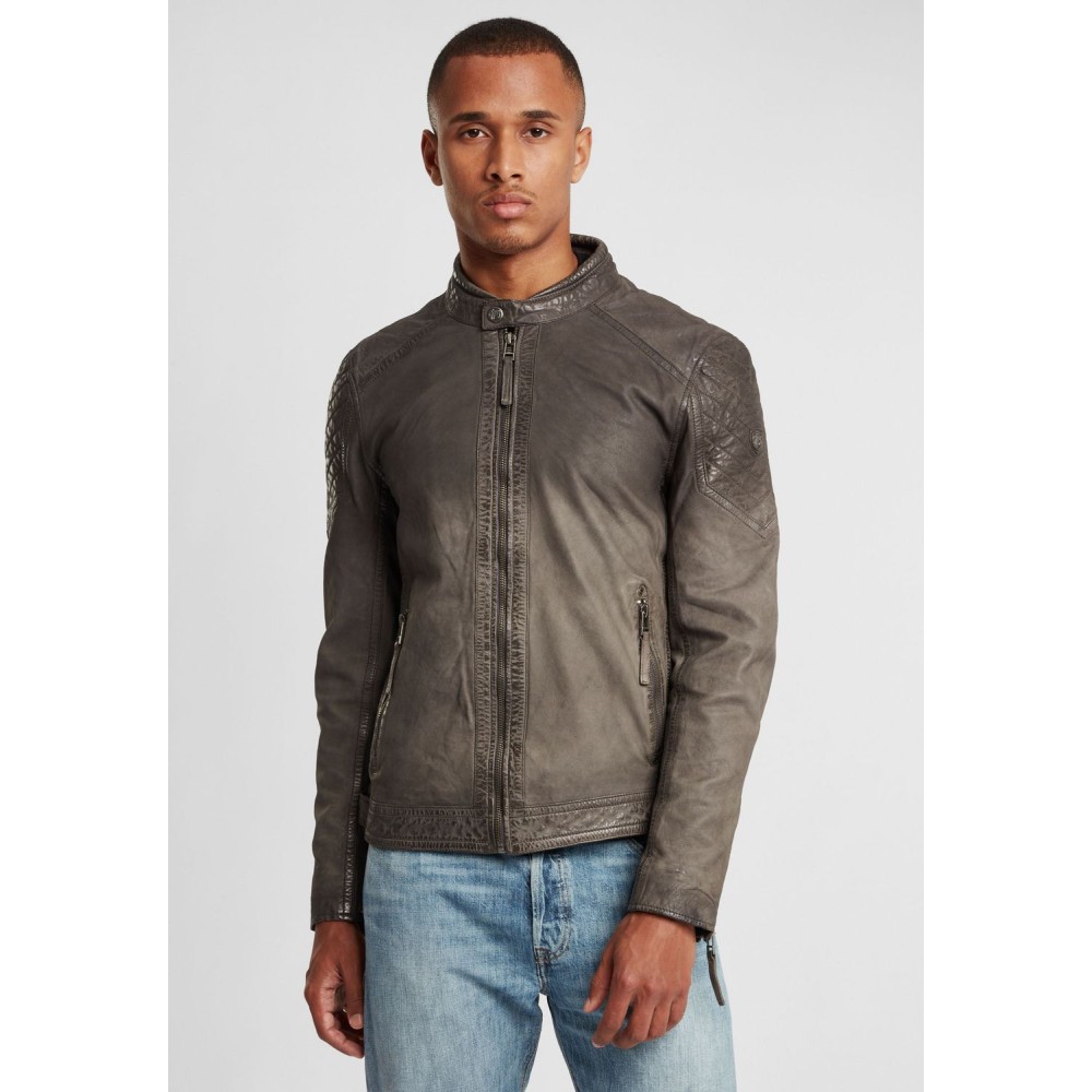 Geaca de Piele Barbati Gipsy Antracit GBLazzlo SF LAMOV geci de piele - readytowear.ro