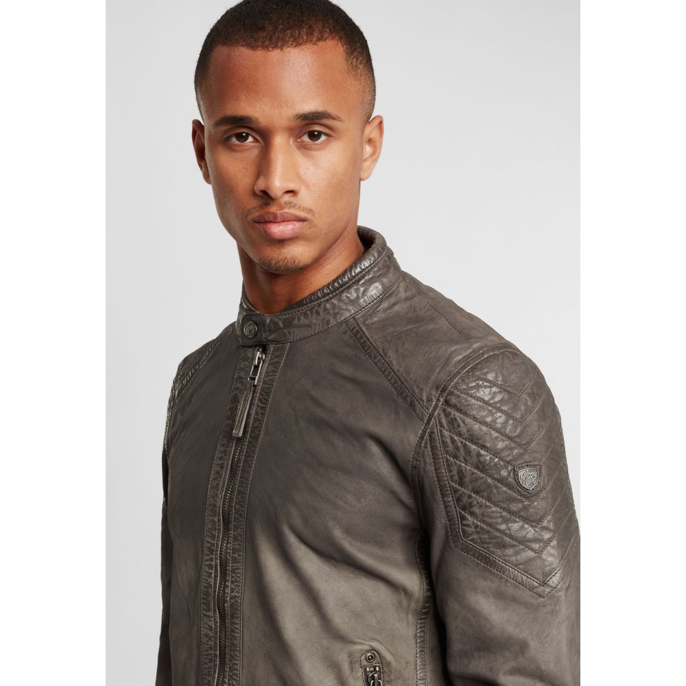 Geaca de Piele Barbati Gipsy Antracit GBLazzlo SF LAMOV geci de piele - readytowear.ro