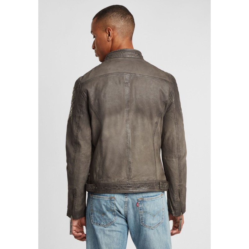 Geaca de Piele Barbati Gipsy Antracit GBLazzlo SF LAMOV – IMBRACAMINTE