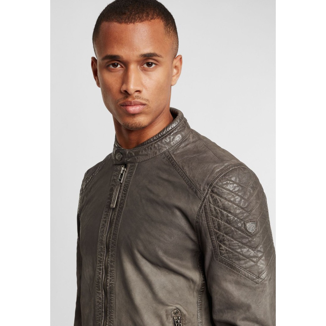 Geaca de Piele Barbati Gipsy Antracit GBLazzlo SF LAMOV – IMBRACAMINTE