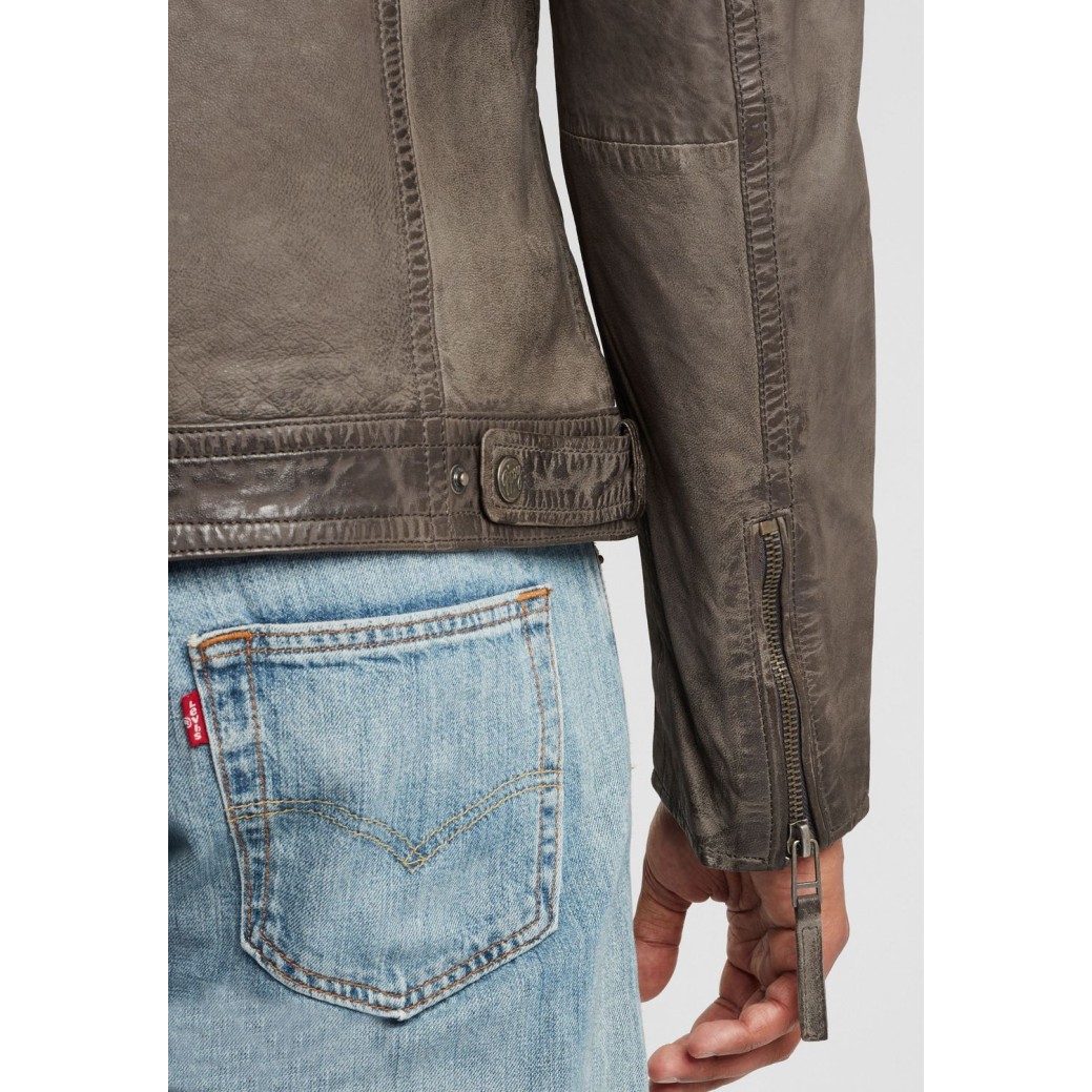 Geaca de Piele Barbati Gipsy Antracit GBLazzlo SF LAMOV – IMBRACAMINTE