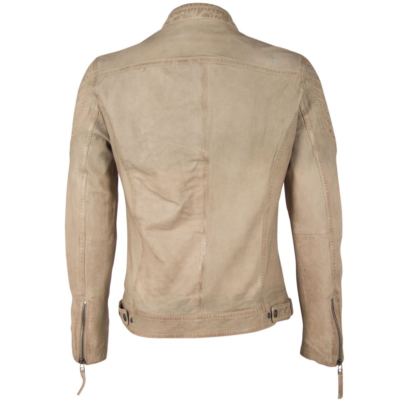 Geaca de Piele Naturala Barbati Gipsy Gri GBLazzlo SF LAMOV – IMBRACAMINTE