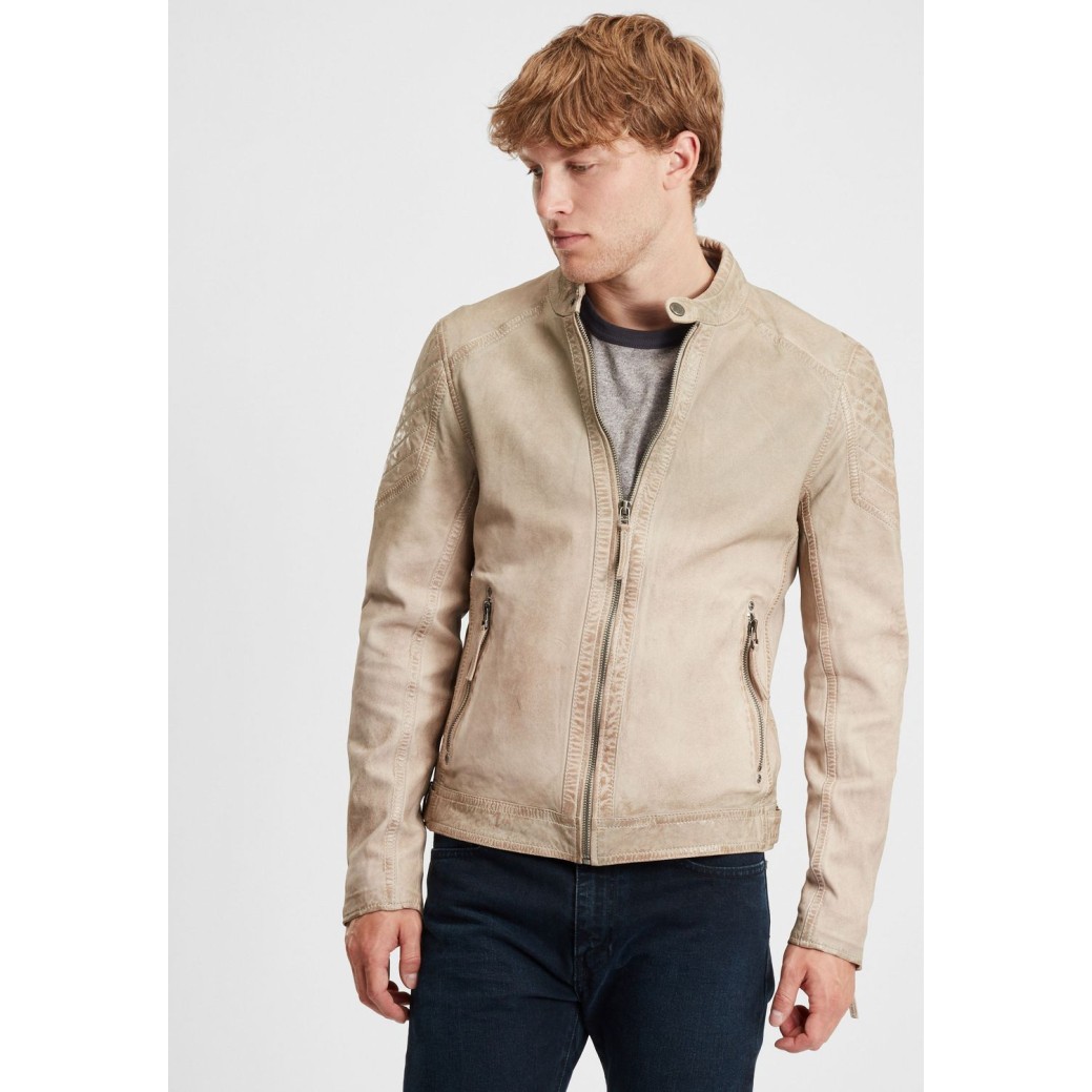 Geaca de Piele Naturala Barbati Gipsy Gri GBLazzlo SF LAMOV – IMBRACAMINTE