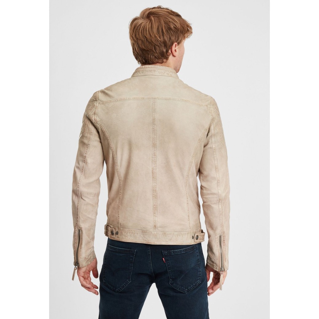 Geaca de Piele Naturala Barbati Gipsy Gri GBLazzlo SF LAMOV – IMBRACAMINTE