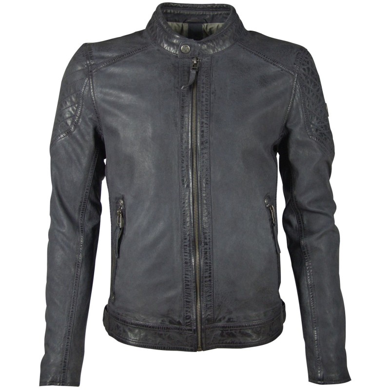 Geaca de Piele Barbati Gipsy Bleumarin GBLazzlo SF LAMOV – IMBRACAMINTE