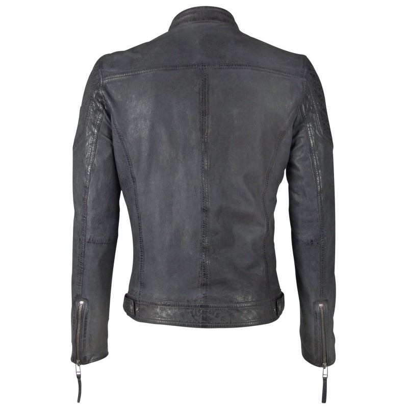 Geaca de Piele Barbati Gipsy Bleumarin GBLazzlo SF LAMOV – IMBRACAMINTE