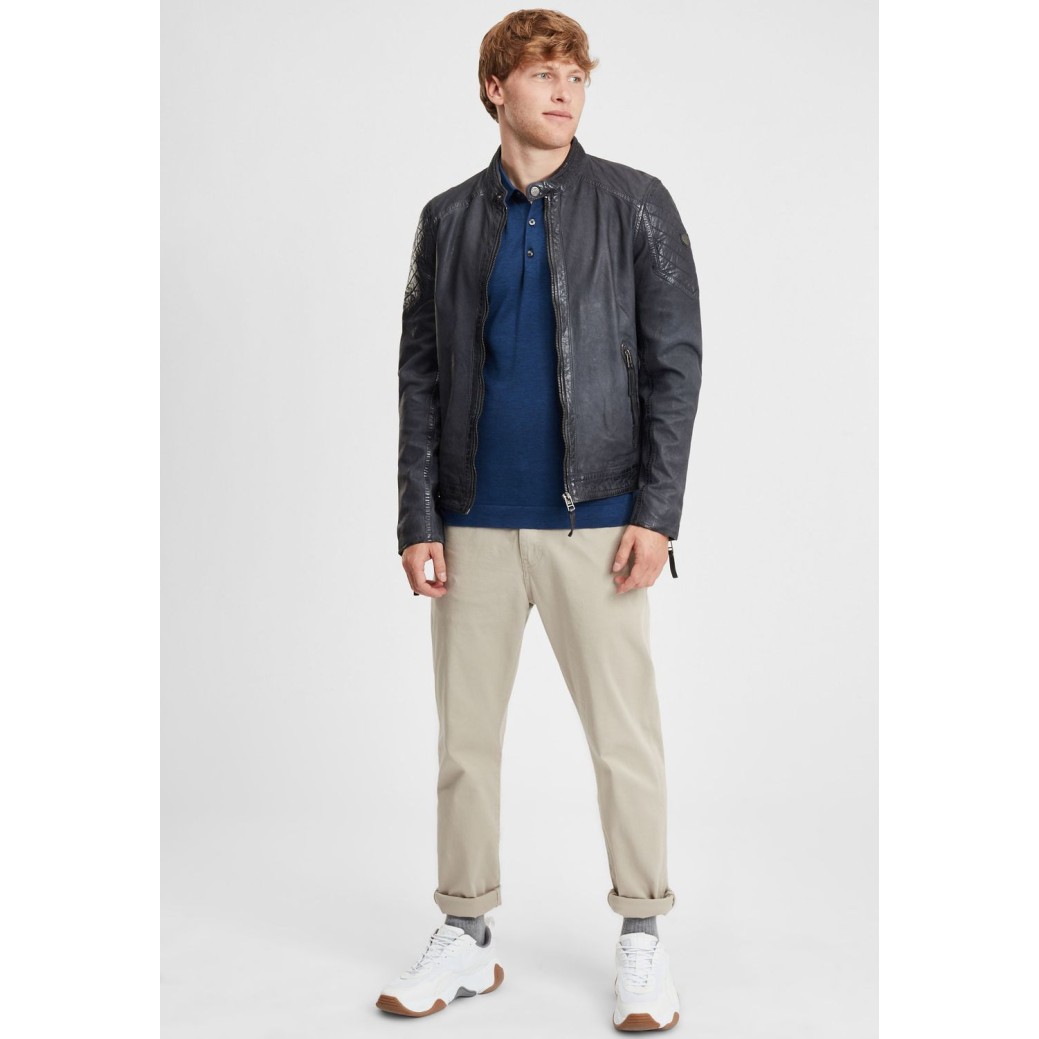 Geaca de Piele Barbati Gipsy Bleumarin GBLazzlo SF LAMOV – IMBRACAMINTE