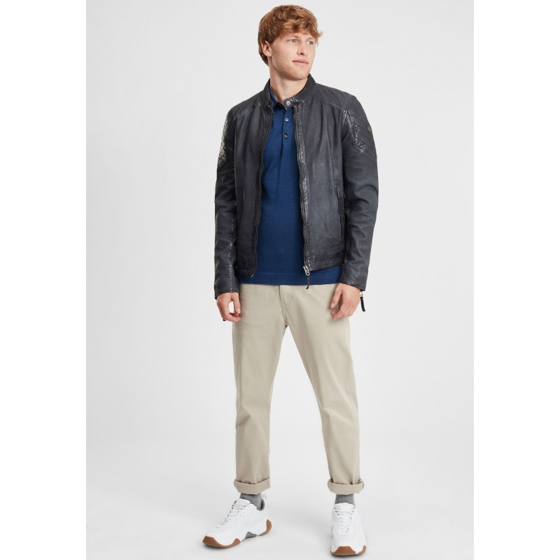 Geaca de Piele Barbati Gipsy Bleumarin GBLazzlo SF LAMOV – IMBRACAMINTE