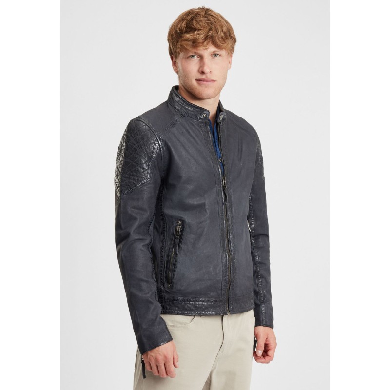 Geaca de Piele Barbati Gipsy Bleumarin GBLazzlo SF LAMOV – IMBRACAMINTE