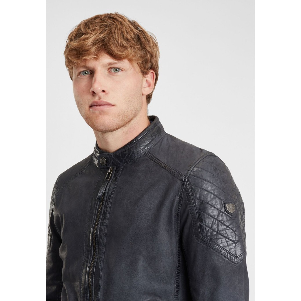 Geaca de Piele Barbati Gipsy Bleumarin GBLazzlo SF LAMOV – IMBRACAMINTE