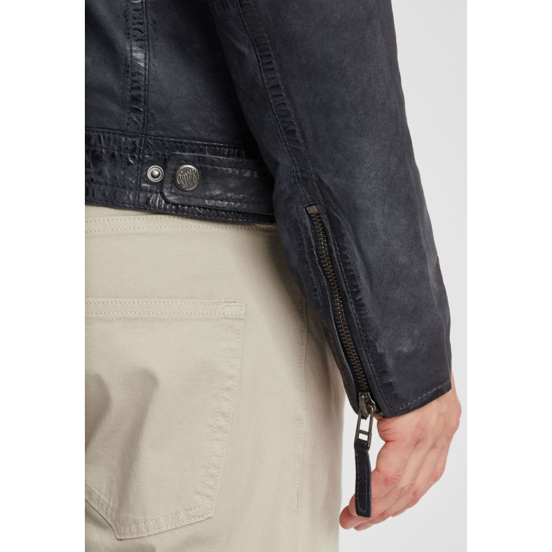 Geaca de Piele Barbati Gipsy Bleumarin GBLazzlo SF LAMOV – IMBRACAMINTE